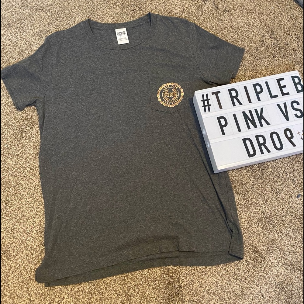 PINK Grey Tee